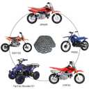 YOXUFA 420 Motorcycle Chain 132 Links for Pit Dirt Bike 50cc 70 90 110 125cc SSR TaoTao Coolster Apollo Baja Kazuma ATV 212cc Mini Bike Go Kart 4 Wheeler Quad Powersports Parts W/Chain Breaker