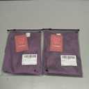 2 x Verdusa Women's Off Shoulder Satin Tops Short Sleeve Asymmetrical Neck Blouse Tops (Purple, S)