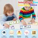 Word Family Build Book, 30 Read and Rhyme Flip Activity Book, Dinosaur ABC Learn to Read Phonics Flash Cards for Preschool/Kindergarten, CVC Words Reading Games for Kids Ages 3-8
