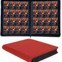 1000+ Pockets Trading Card Binder, 16-Pocket Card Ablum Compatible with MTG,Sports Cards & Other Standard Size Trading Cards (Red)