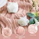 Wokceer Dusty Pink Cheesecloth Table Runner Spring 6Pack 10FT Boho Gauze Easter Cheese Cloth Table Runner Christmas for Party Long Rustic Sheer Runners for Baby Bridal Shower Wedding