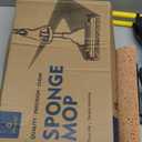 Yocada Sponge Mop Home Commercial Use Tile Floor Bathroom Garage Cleaning Total 2 Sponge Heads NOT 3 Telescopic Handle Squeegee from 42.5 to 52 Inches Easily Dry Wringing only 2 Heads