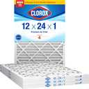 Clorox 12x24x1 Air Filter, MERV 11 Pleated HVAC AC Furnace Air Filters, MPR 1000 & FPR 7  Pack of 4