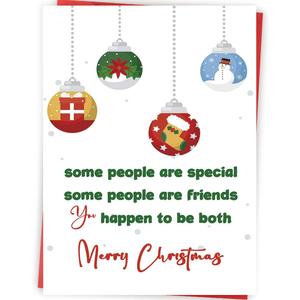 2 x Funny Christmas Cards for Best Friend or Bestie, Merry Christmas to A Special Friend Card, Xmas Gifts