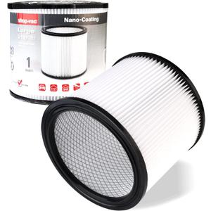 Shop-Vac High Performance 90304/90344 Cartridge Filter, Fits most 4-16 Gallon Shop-Vac Wet/Dry Vacuums, High Efficiency Nanofiber Filtration Paper, PET and Reusable, 1 Pack