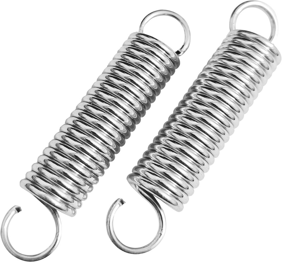 Racfenick 3 3/4 inch (95mm-2 pcs) Springs Mechanism Tension Steel Spring Long Neck Hook Replacement Parts for Recliner Sofa Chair or Others