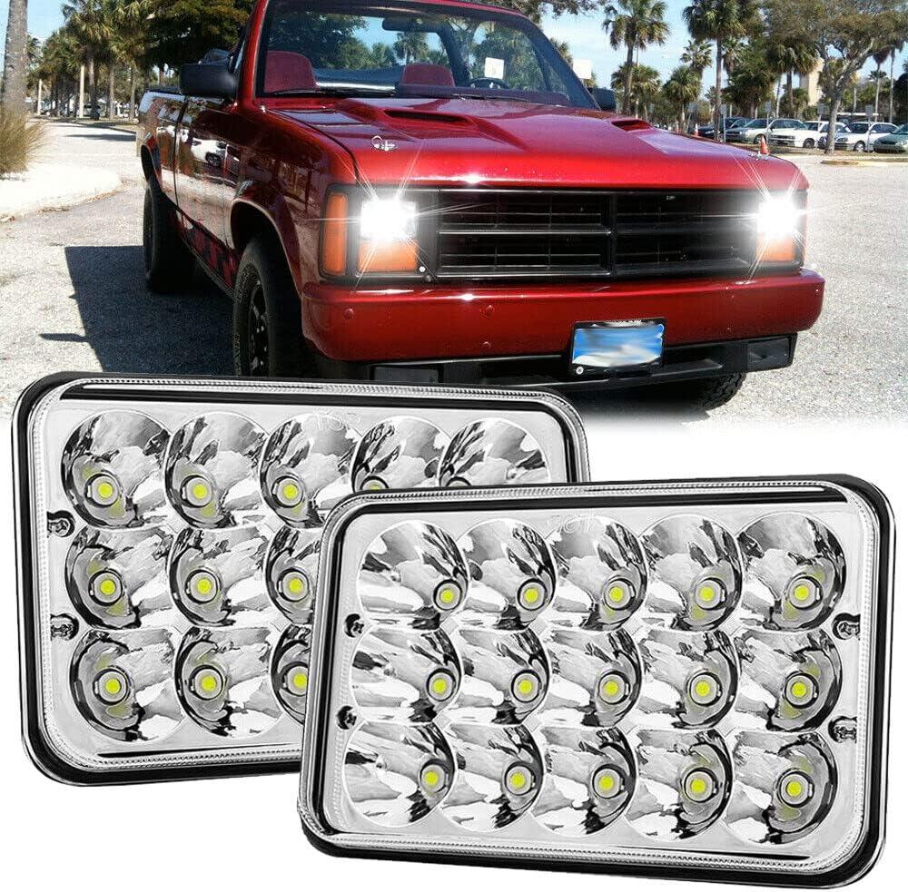 BESTZHEYU 2PCS 4x6 Headlight Compatible for Chevy S10 Blazer 1994 1995 1996 1997 Peterbilt Kenworth Freightinger Probe DOT LED Headlight