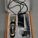 oneisall Dog Clipper Low Noise, Dog Grooming Kit with Rechargeable, Pet Shaver Cordless Electric Quiet Hair Clipper Set for Dogs Cats Pets, Gold