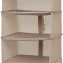 TABITORA Portable Hanging Travel Shelves Bag Packing Cube Organizer Suitcase Storage Large Capacity (Beige-l)
