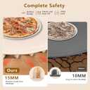 Electric Warming Mat for Food,23"*16" Warming Tray with 7 Adjustable Temp, 10s Fast Heating, 4 Timer Settings, Child Lock, Portable Silicone Heating Tray for Gatherings, Parties, Home Daily Use, Beige