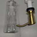 GAGALIFE Built in Sink Soap Dispenser or Lotion Dispenser for Kitchen Sink, Brushed Gold ABS Pump Head, with 17 Ounce Large PET Soap Bottle