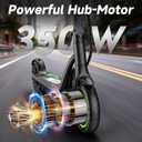 VOLPAM Adult Electric Scooter, 350W/500WPowerful Motor &19 MPH Top Speed, 21-23Miles Long Range, Folding E Scooter Choice