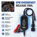 EPB Emergency Release Tool, Quick Braking & Release Dual-Channel Control Electronic Parking Brake Tool with 4 Protections, 2 Connect Ways for Most Vehicles