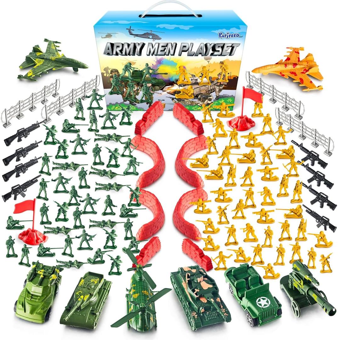 Plastic Army Men Action Figures Toy Soldiers Military Play for Kids Boys Birthday Gifts Idea