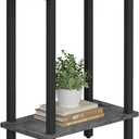 TUTOTAK Small Side Table, Narrow End Table, Skinny Sofa Table, Slim Nightstand, Couch Table, Living Room, Bed Room, Charcoal Grey TB01BY062