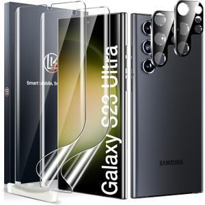 Cutebe 2in1 Pack Compatible with Galaxy S23 Uitra Screen Protector 5G (1 Pc) + Camera Lens Protector (1 Pc), Touch Sensitive, 3D Curved Tempered Glass, BubbleFree，Case Friendly, AntiScratch