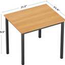 Need Small Computer Desk for Home&Office- 31.5'' Length Small Writing Desk Gaming Desk Students Laptop Use, Teak Color Desktop & Black Frame AC3BB(8060)