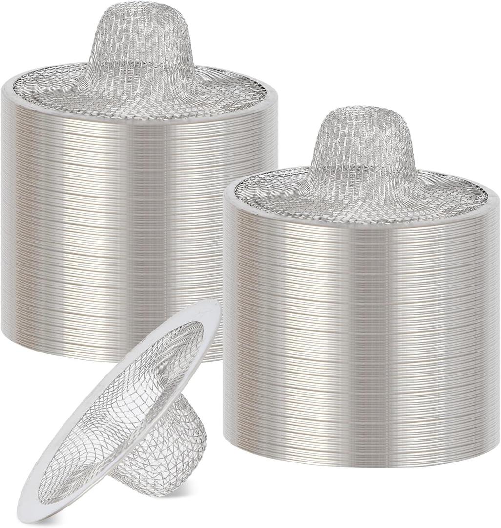 60 Pcs 2.75 Mesh Sink Strainers, Stainless Steel Drain Strainer, Mesh Shower Drain Hair Catchers for Bathroom Kitchen Lavatory Balcony Laundry Mop Pool RV Sink