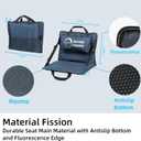Non Metal Stadium Seat with Back and Lumbar Support and Padded Cushion Foldable and Portable Perfect for Bleacher Chair in Sports Events and Camping Lawn Use, Basic Size