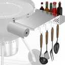 Charkettle Stainless Steel Kettle Grill Side Table, BBQ Accessories Grill Table Shelf, Compatible with Weber 22 Inches Master Touch & Original Kettle Charcoal Grills