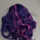 Maysuwell Anime Cosplay Wig for Purple Short Wavy Curly Hair Synthetic Fabric for Adult Women Halloween Chirstmas Role Cosplay