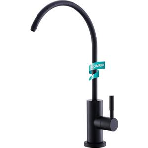 Kicimpro Stainless Steel Matte Black Finish RO Faucet Kitchen Water Filter Faucet for 0.59-1.37 Inches Sink Holes, 10.3 Inches Height Bar Sink Faucet