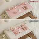 39.37"x17.7" Makeup Mat for Vanity Table Waterproof Non-Slip Large Desk Protector Pad, Heat Resistant Vanity Mat for Makeup Organizer, Cosmetic Table Cover for Bedroom, Office, Dressing Table., 17.7"*39.39"