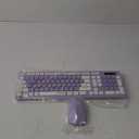 Wireless Keyboard and Mouse Combo, Full-Sized Wireless Keyboard and Adjustable DPI Mouse, 2.4GHz USB Receiver, Wireless Keyboard and Mouse for PC, Windows, Desktop, Laptop (Purple)
