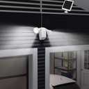 SUNLONG Solar Lights Outdoor Waterproof Motion Lights Separate Solar Panel 16.4 Ft Wires Multi Modes Optional Sensor Light for Courtyard Wall Garage Balcony Walkway (White)