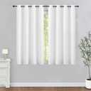 LIMON HOME White Blackout Curtains 72 inches Long for Living Room Bedroom, Soundproof Window Treatment Black Out Drapes for Hall Room, Set of 2 Panels