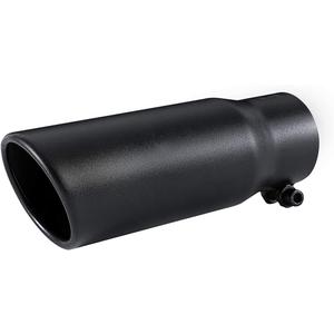 Black Exhaust tip - 2.5 Inch Inlet Bolt on Design- Black Coated Stainless Steel Car Muffler Tips 2.5" ID x 3"OD x 8.5"L
