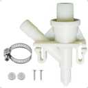 Funmit RV Toilet Water Valve Kit Replaces 385311641 Compatible with Dometic Pedal flush Toilets 300 310 320 | Prevent leakage | Increased Freeze Resistance, 1 Set, Includes Hose Clamp and Fasteners