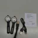 Tubasion 2-Pack Dog Lights for Night Walking, Upgraded 8 Modes Rechargeable Dog Collar Lights for Nighttime Clip On, IPX6 Waterproof and Silicone Band Safety Lights for Dog Collars