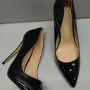 COLETER Women's 4.72 Inch Pumps Pointed Toe Stiletto Evening Dress Shoes | Slip On Closed Toe Formal Dress Shoes, Elegant Stilettos for Office Business Casual Wedding Evening Prom Club Party, size 8 (Black)