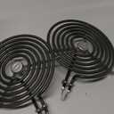 Electric Stove Burner Drip Pans WB31M19(8) WB31M20(6) and Electric Stove Top Burner WB30M1(6") WB30M2(8") Compatible for G-E Hot-point Ken-more General Electric Stove Parts by MIFLUS (Black)