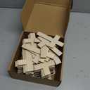 Treela 100 Pack Blank Wooden Cross Unfinished Cross Shaped Wooden Cutouts for DIY Project Tags Sunday Church Home Decoration Ornaments, 11 x 7 cm/ 4.3 x 2.8 Inches
