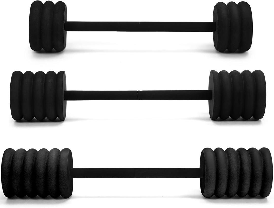 Soulchen 3 Pack Swim Barbells Long Aquatic Exercise Dumbbells Eva Foam Water Weights Dumbbell Pool Exercise Equipment for Adults for Pool Strength Training Workouts Loss