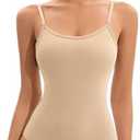 Sanstrong Ballet Camisole Leotard Women Gymnastics Dance Bodysuit Undergarment Nude Black Tank Undergarment, Medium