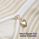 FUTEI Beige Decorative Throw Pillow Covers 20x20 Inch Set of 2,Soft Chenille Striped Textured Cushion Covers,Home Decor for Couch Bed Living Room Office Car