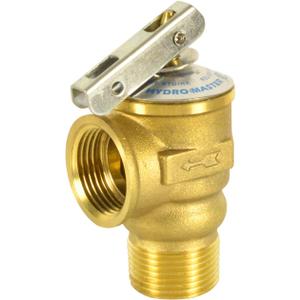 HYDRO MASTER Safety Relief Valve With 3/4 Inch Thread 150 PSI ASME Hot Water (150 PSI)