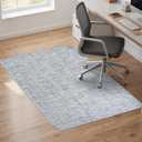 Sycoodeal Office Chair Mat for Hardwood & Tile Floor,Computer Gaming Chair Mat for Rolling Chairs Non-Curve, Anti-Slip, Heavy Duty Floor Protector for Home Office,Grey (40" x 48")