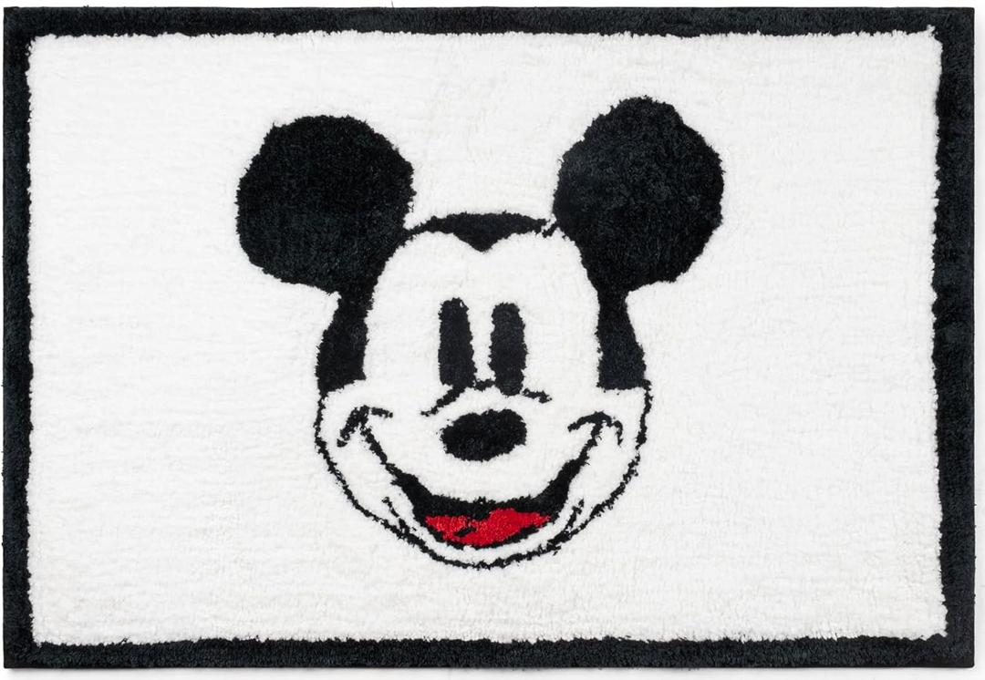 Jay Franco Disney Mickey Mouse Kids Bath Rug - Soft, Non-Slip, Machine Washable, White Bathroom Mat 20 x 30