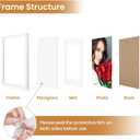 LBECUA 8x10 Picture Frame Set of 6, Display Pictures 8x10 without Mat or 5x7 with Mat, Horizontal and Vertical for Wall and Tabletop, White