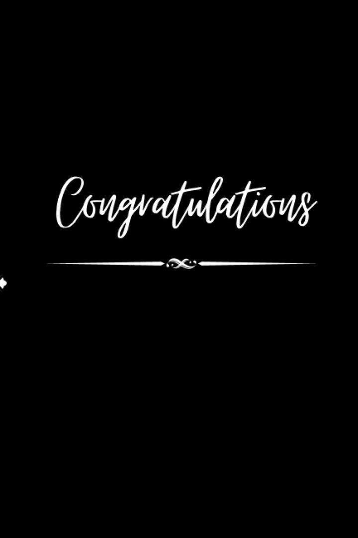 Congratulations sketchbook / 100 pages / 6 x 9 inches / simple black design