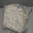 SIILOOM 5' Round Rug Washable Rug for Entryway, Cream Beige Yellow White Grey Soft Non-Slip Area Rugs Distressed Floral Low-Pile Carpet, Neutral Vintage Circle Rugs for Living Room Dining Bedroom