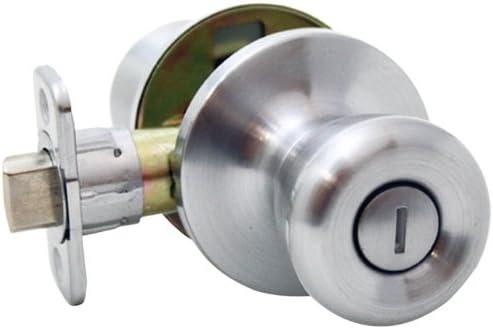 Lewis Hyman 1732604 Atlas Privacy Tulip Door Knob, Satin Chrome