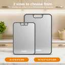 Titanium Cutting Board Double Sided Food Grade, Pure Titanium/PP for Kitchen, Cutting Board Easy to Clean[15.5*10.5+12*8.5]