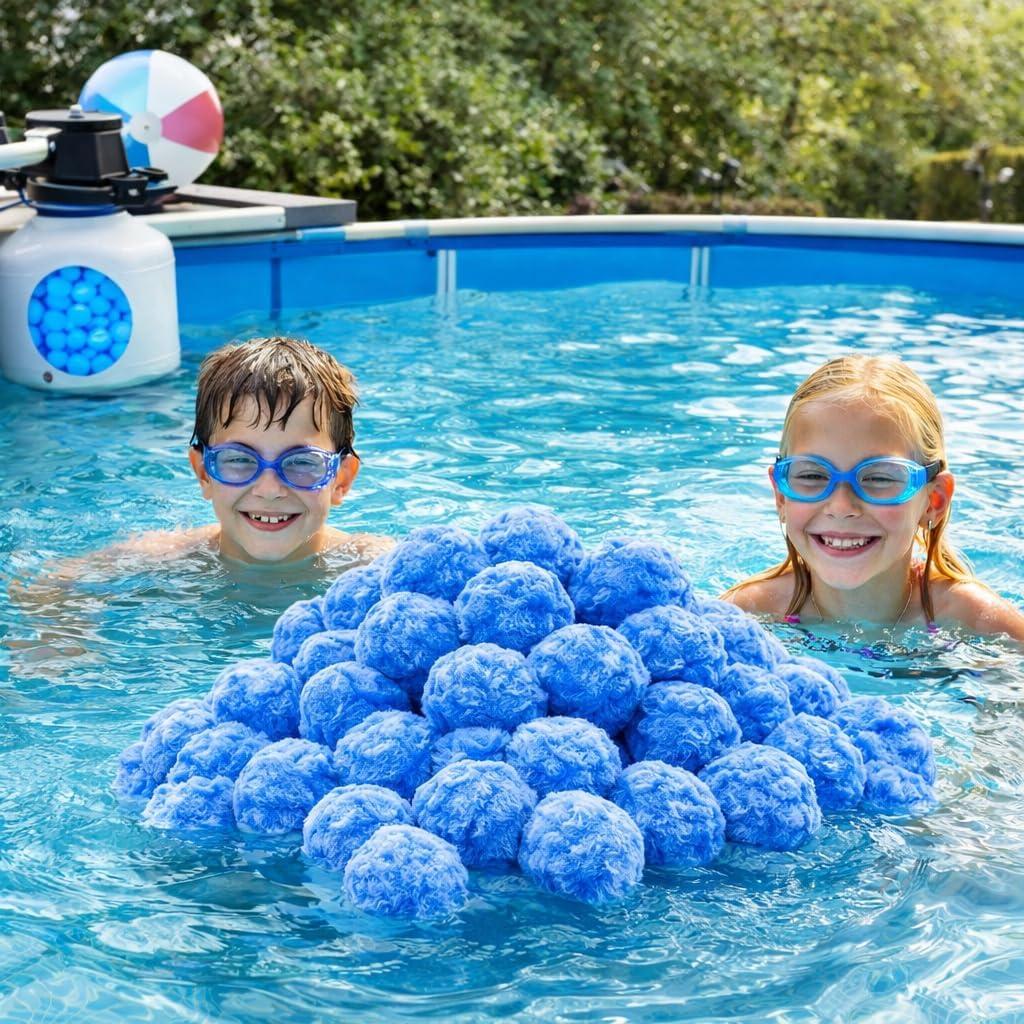 4.5LB Pool Filter Balls,Reusable Filter Media Filter Balls for Pool Pump
