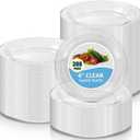 300 Pcs Clear Plastic Plates 6 Inch Plastic Round Dessert Plates Disposable Cake Plates Bulk for Home Wedding Christmas Picnic Restaurant Catering Events Party Supplies