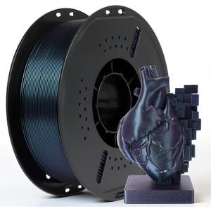 Epelay 3D Printing Filament, PLA 3D Printer Filament 1.75mm Burnt Titanium Galaxy Bundle, Chameleon Changing Colors with Light, 1kg Spool(2.2lbs), Fit Most FDM 3D Printers